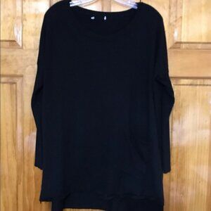 Debut Oversized LS Black Sweater Small - Medium Fits 4 - 10One front pocket